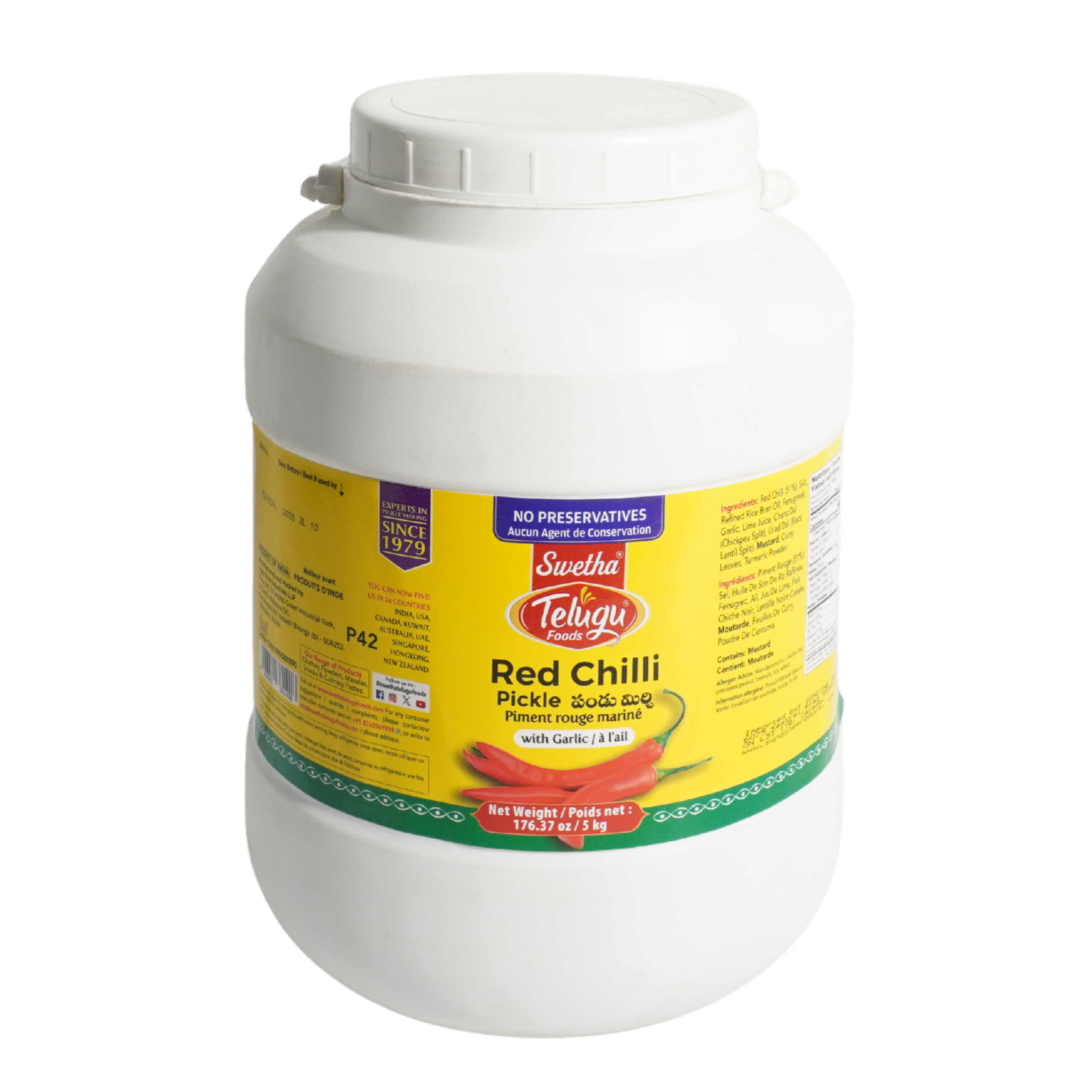 Telugu Red Chilli Pickle 5KGS