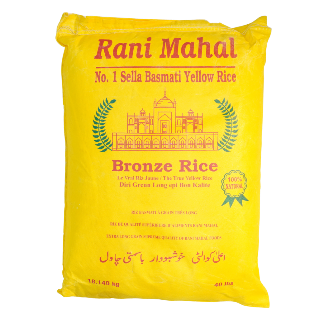 Golden Rani Mahal 1121 XXXL Golden Sella Basmati Rice 40 LBS (Bronze)