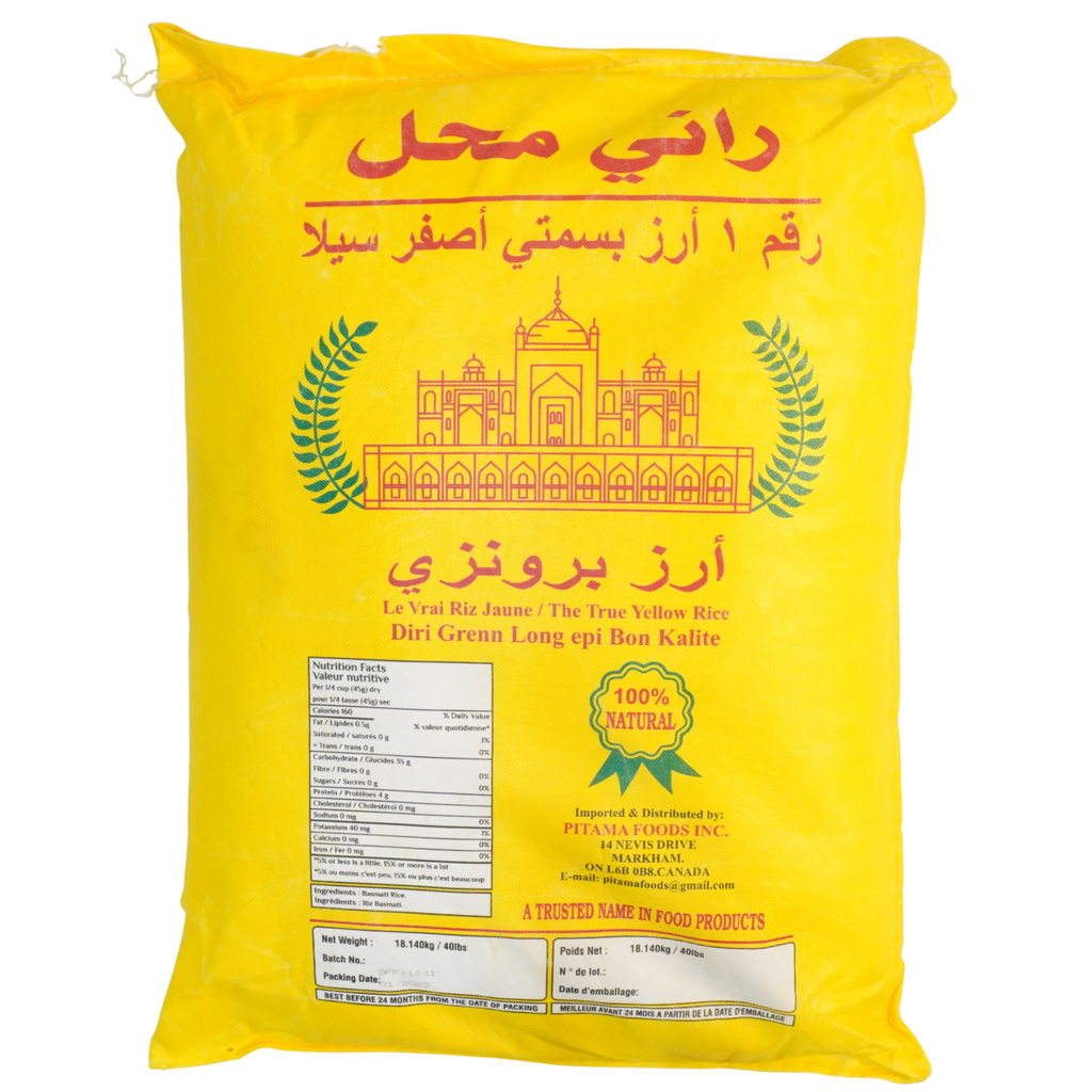 Golden Rani Mahal 1121 XXXL Golden Sella Basmati Rice 40 LBS (Bronze)