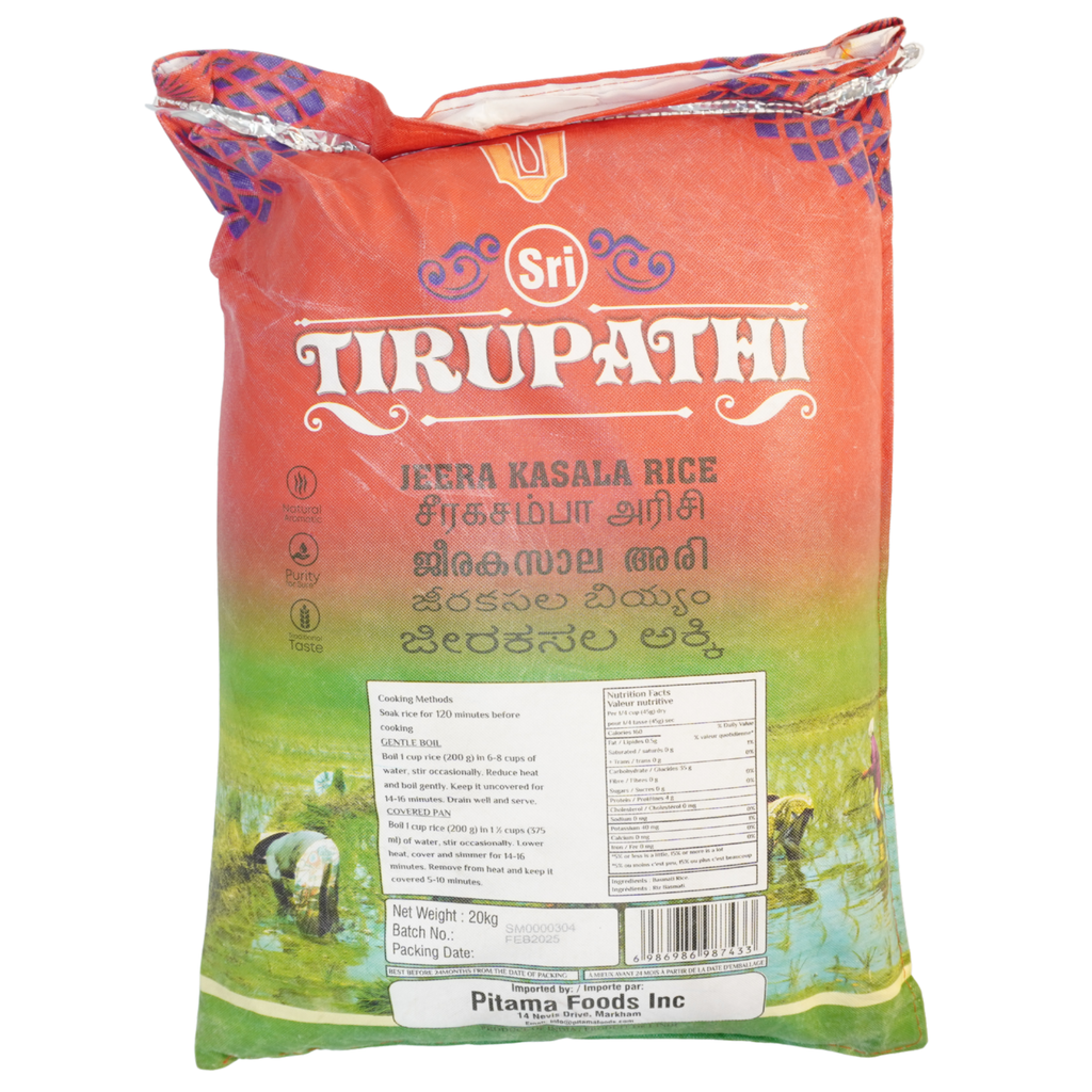 Sri Tirupati Jeerakasala Rice 20 KGS (Kaima Rice)