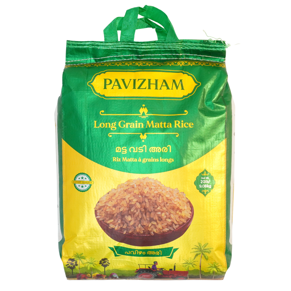 Pavizham Long Grain Matta Rice 20 LBS
