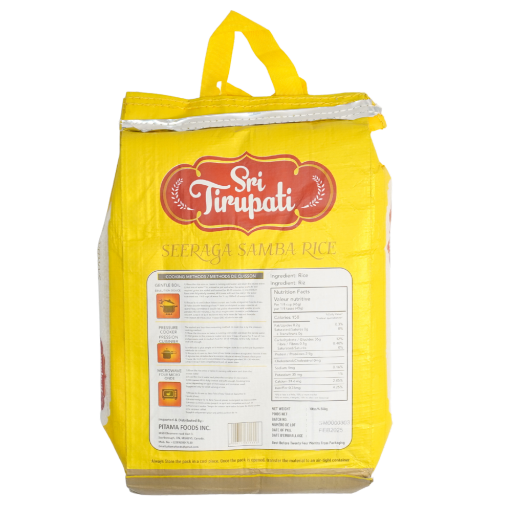 Sri Tirupati Seeraga Samba Rice 10LBS