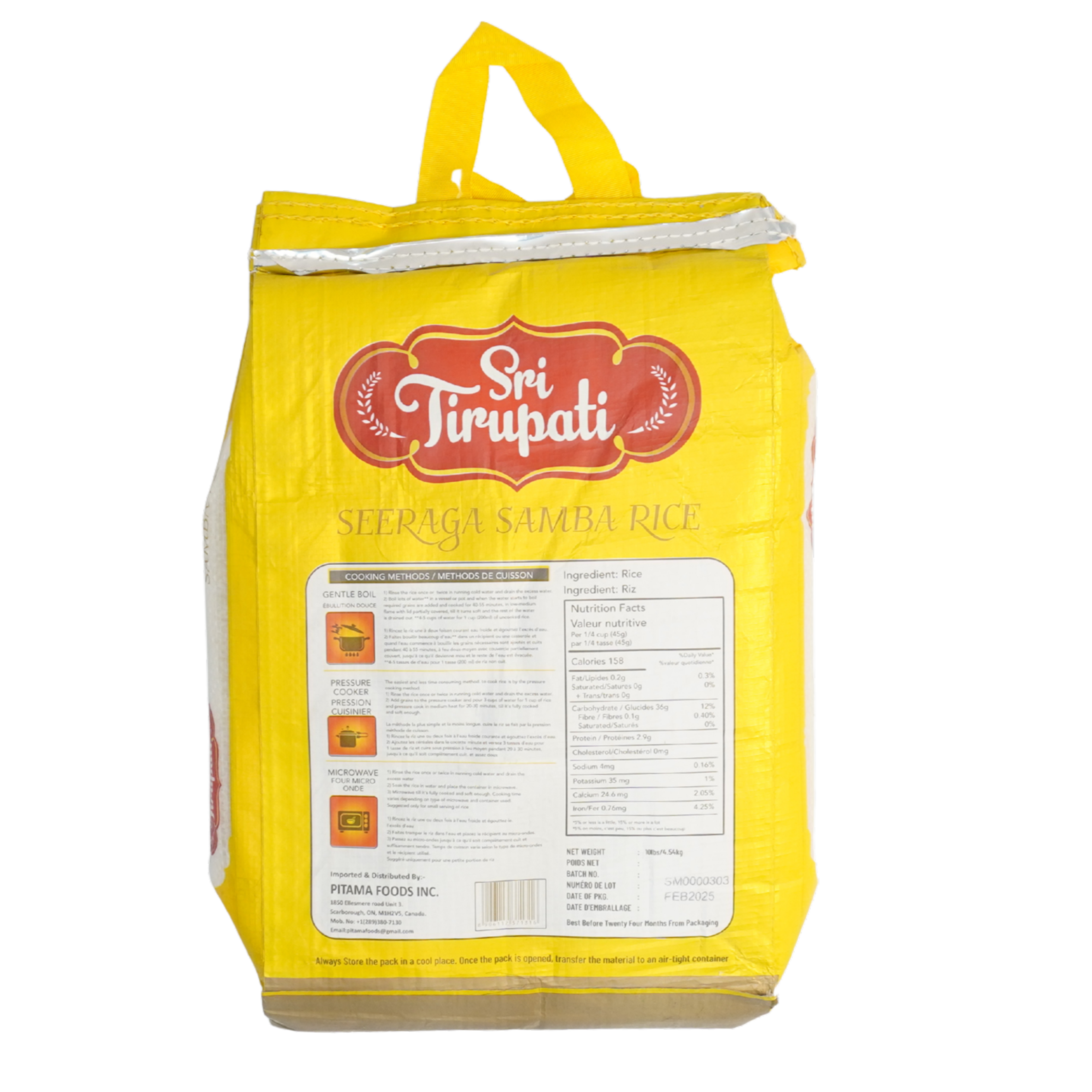 Sri Tirupati Seeraga Samba Rice 10LBS