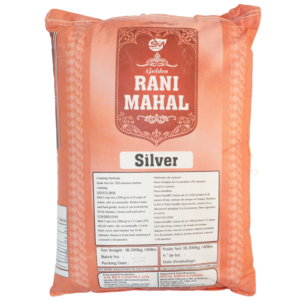 Golden Rani Mahal 1121 White Sella Basmati Rice 40LBS (Silver)