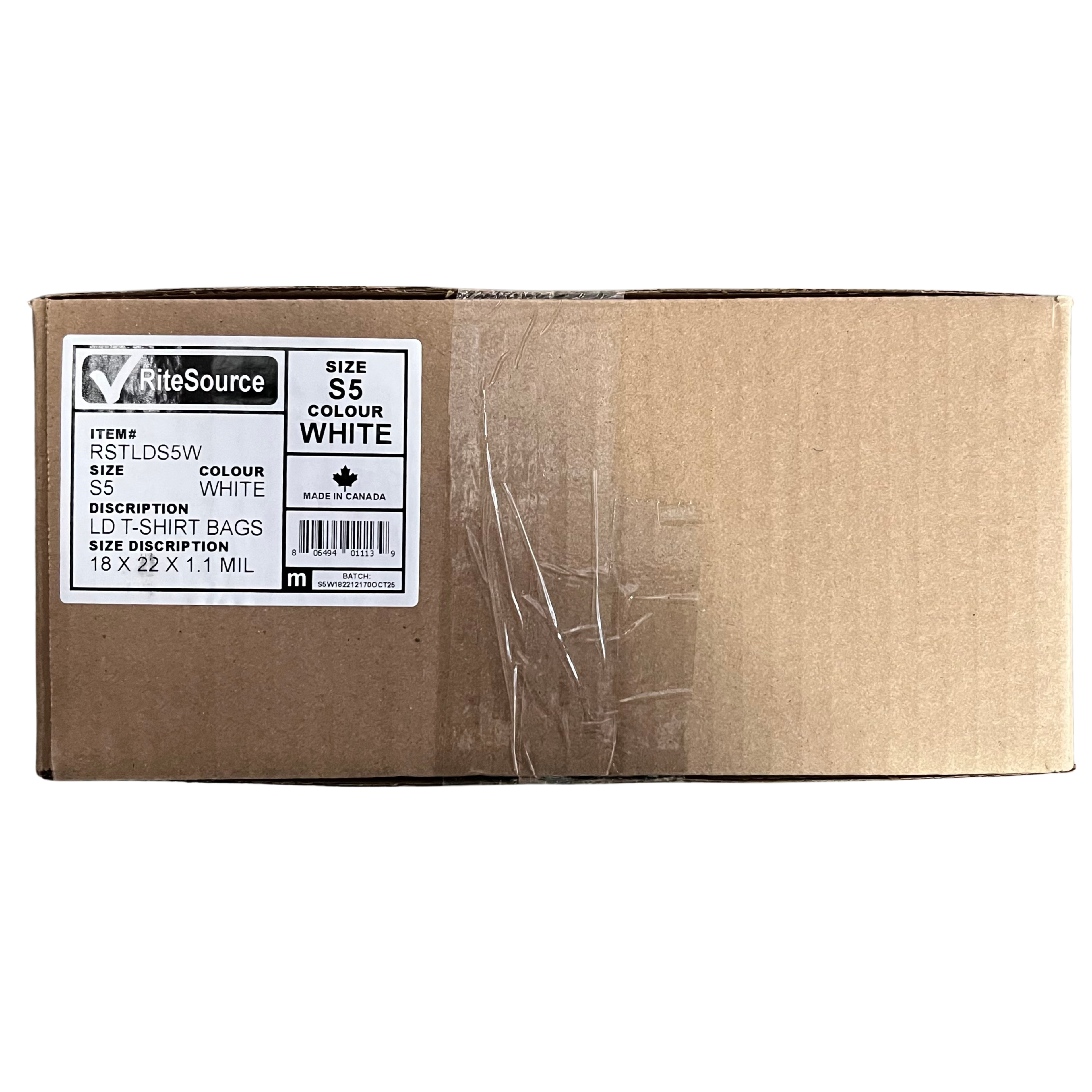 S5 White Plastic Shopping Bags (Tshirt bags)