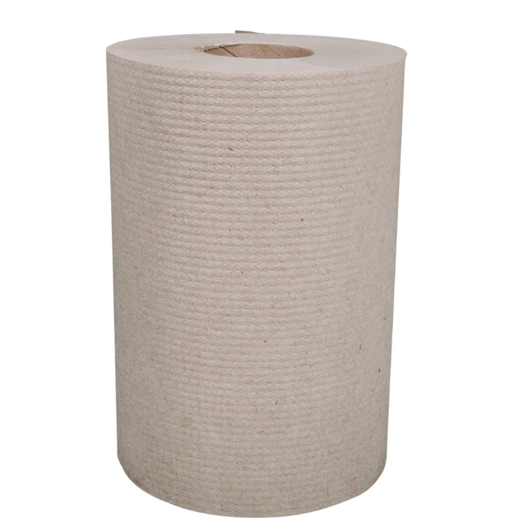 8" Kraft Hand Paper Hand Towels - Pack of 12 (8 inch Brown Paper Roll)