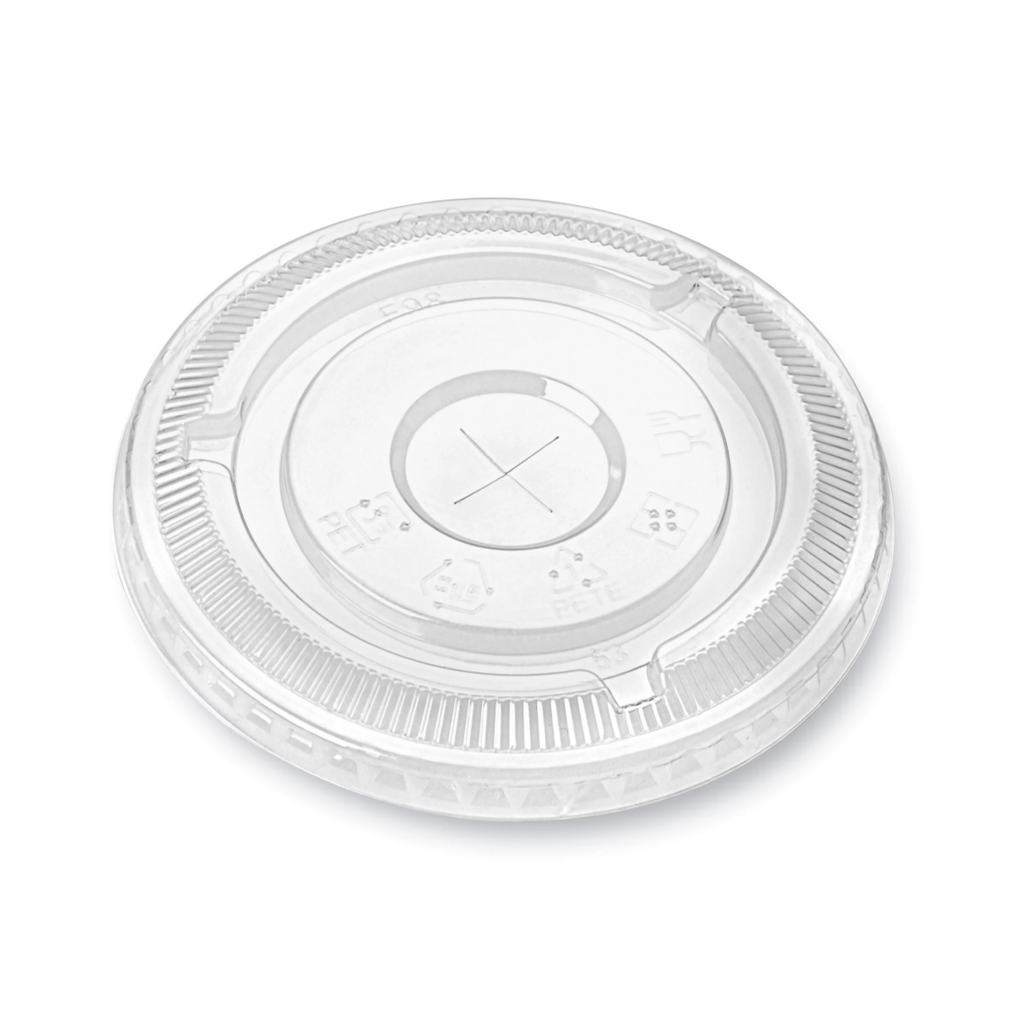 12oz Clear PET Cup Flat Lid 92MM - Pack of 1000PCS