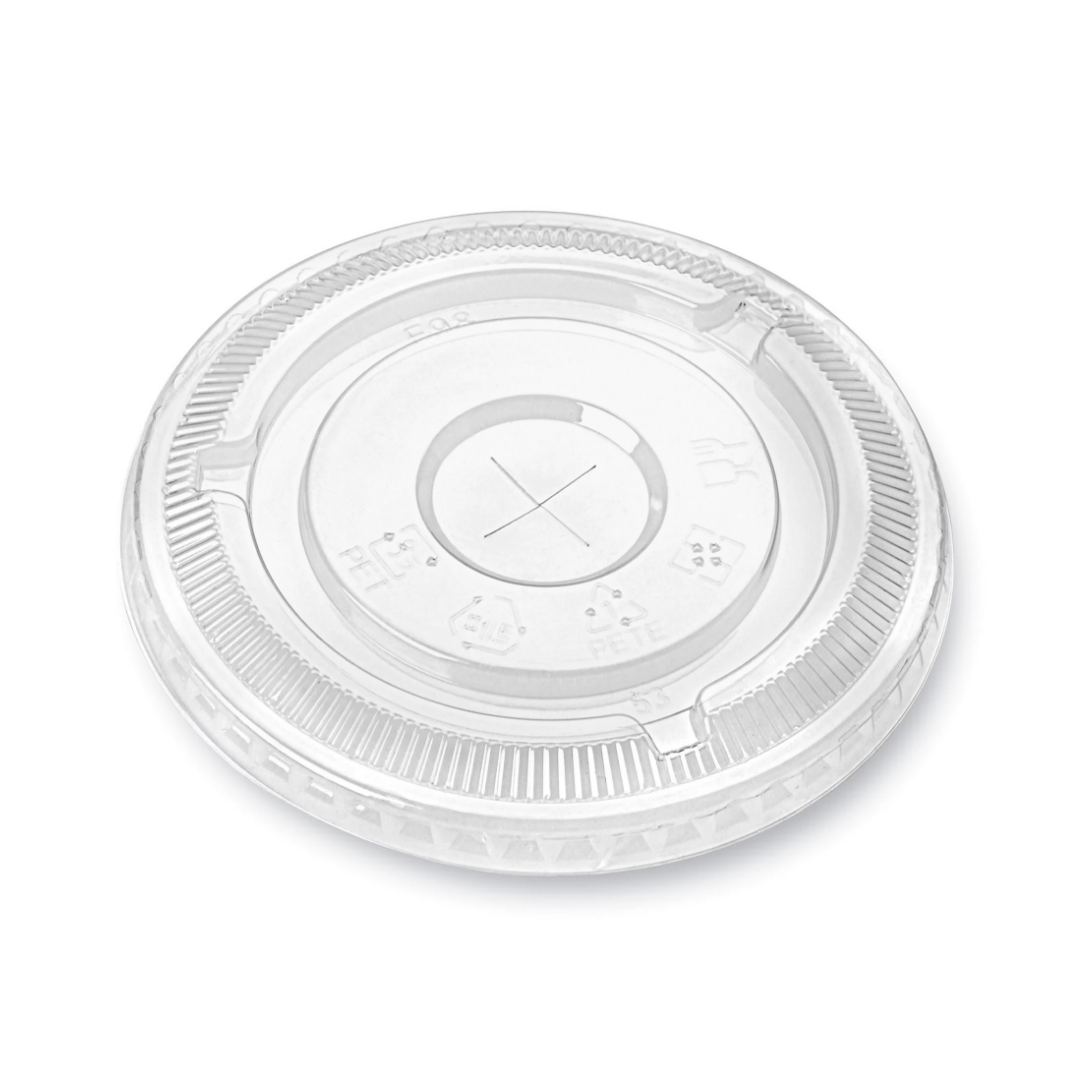 12oz Clear PET Cup Flat Lid 92MM - Pack of 1000PCS