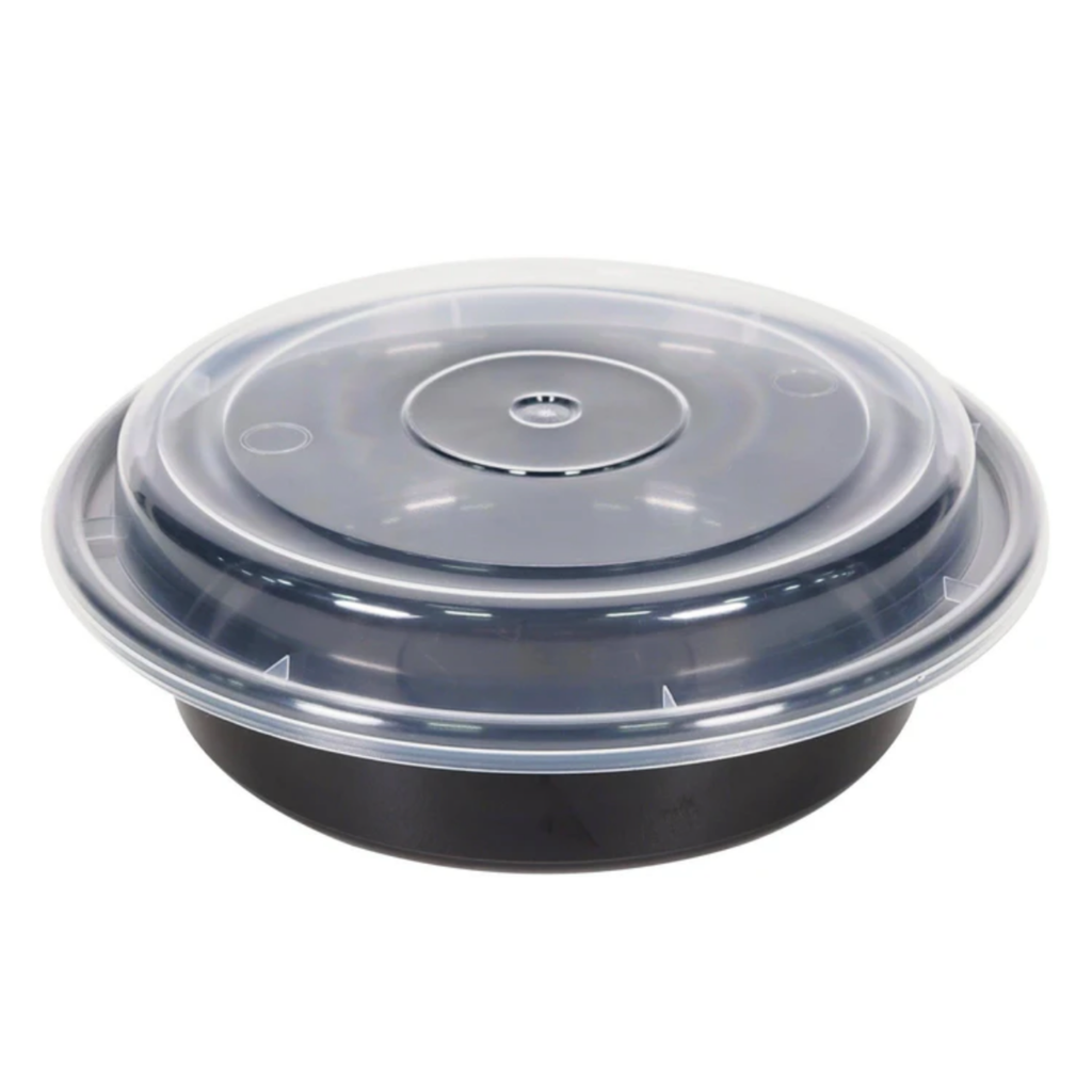 Maple - 7" Round Plastic Container With Lid - 150 Sets