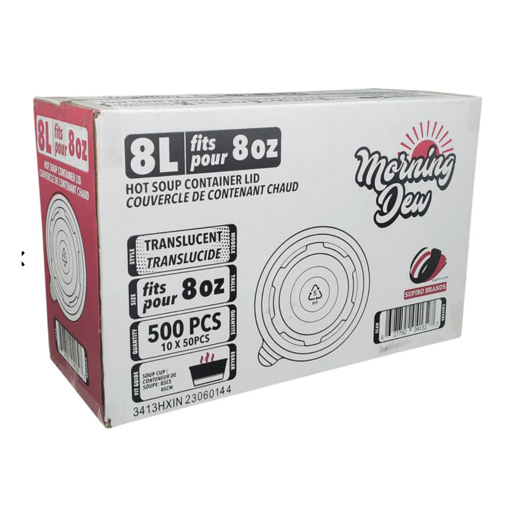Plastic Lids for 8 oz Paper Soup Container - Pack of 500PCS
