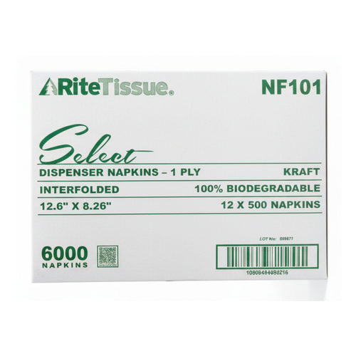 1 Ply Junior Dispenser Napkins - White - Pack of 6000PCS