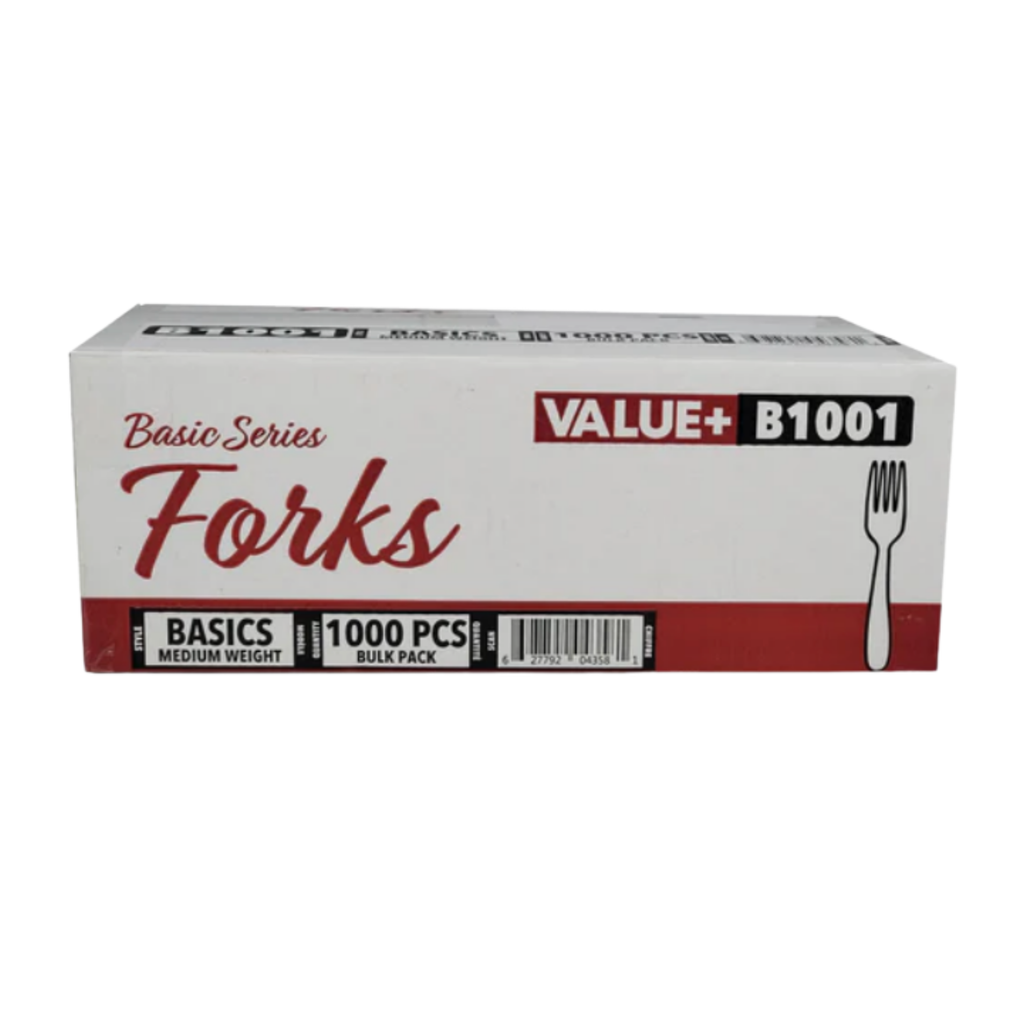 Plastic Forks - White - 1000PCS - B1001
