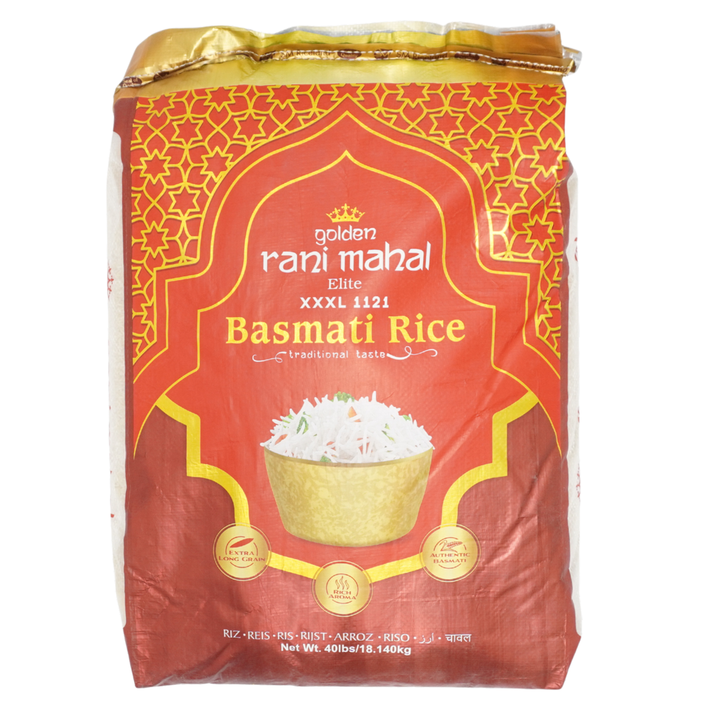 Golden Rani Mahal 1121 XXXL Raw Basmati Rice 40 LBS