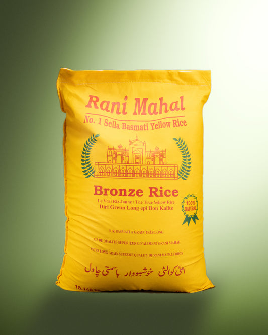 Golden Rani Mahal XXXL Golden Sella Basmati Rice 40 LBS (Bronze)