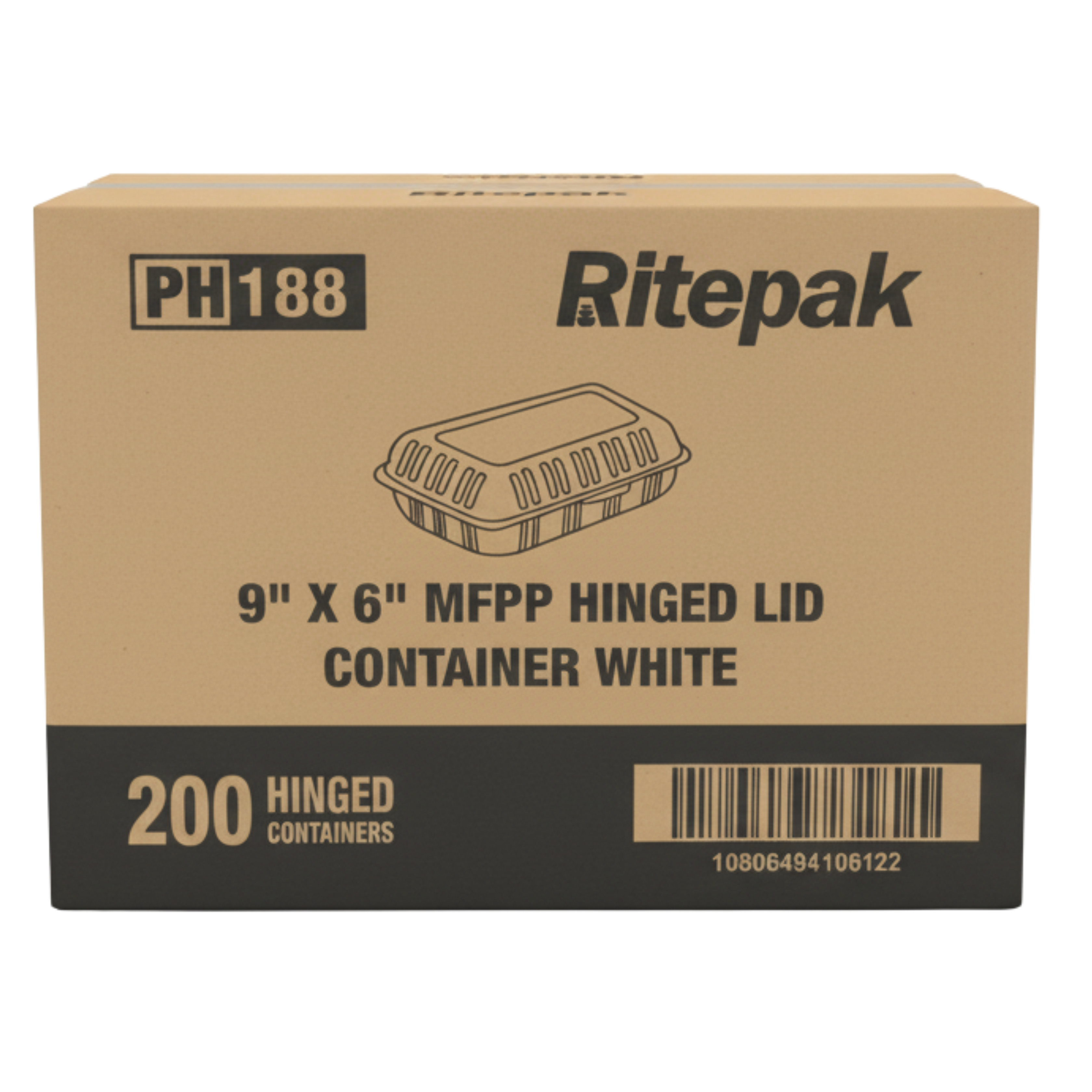 Microwavable Take Out Containers 9" x 6" Taterware, Case of 200 (BIRYANI CONTAINERS)