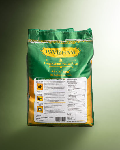 Pavizham Long Grain Matta Rice 20 LBS