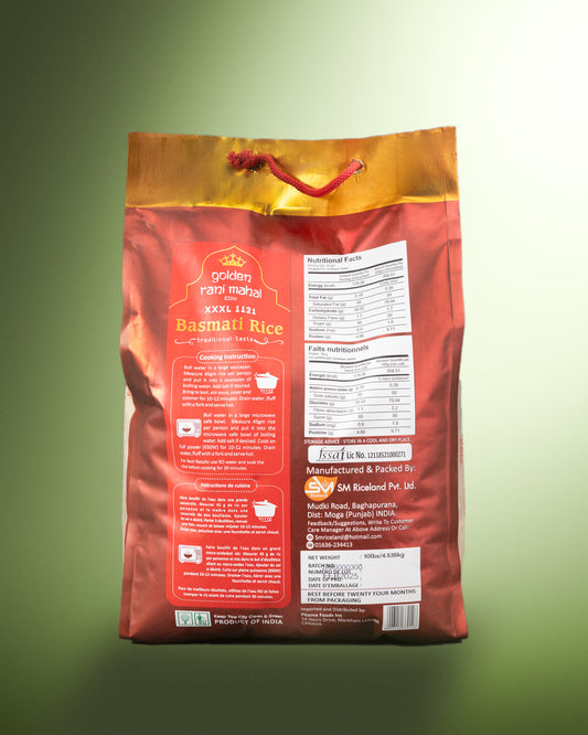 Golden Rani Mahal 1121 XXXL Basmati Rice 10 LBS (Elite)