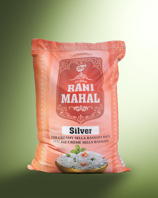 Golden Rani Mahal 1121 Creamy Sella 40LBS Basmati Rice (Silver)