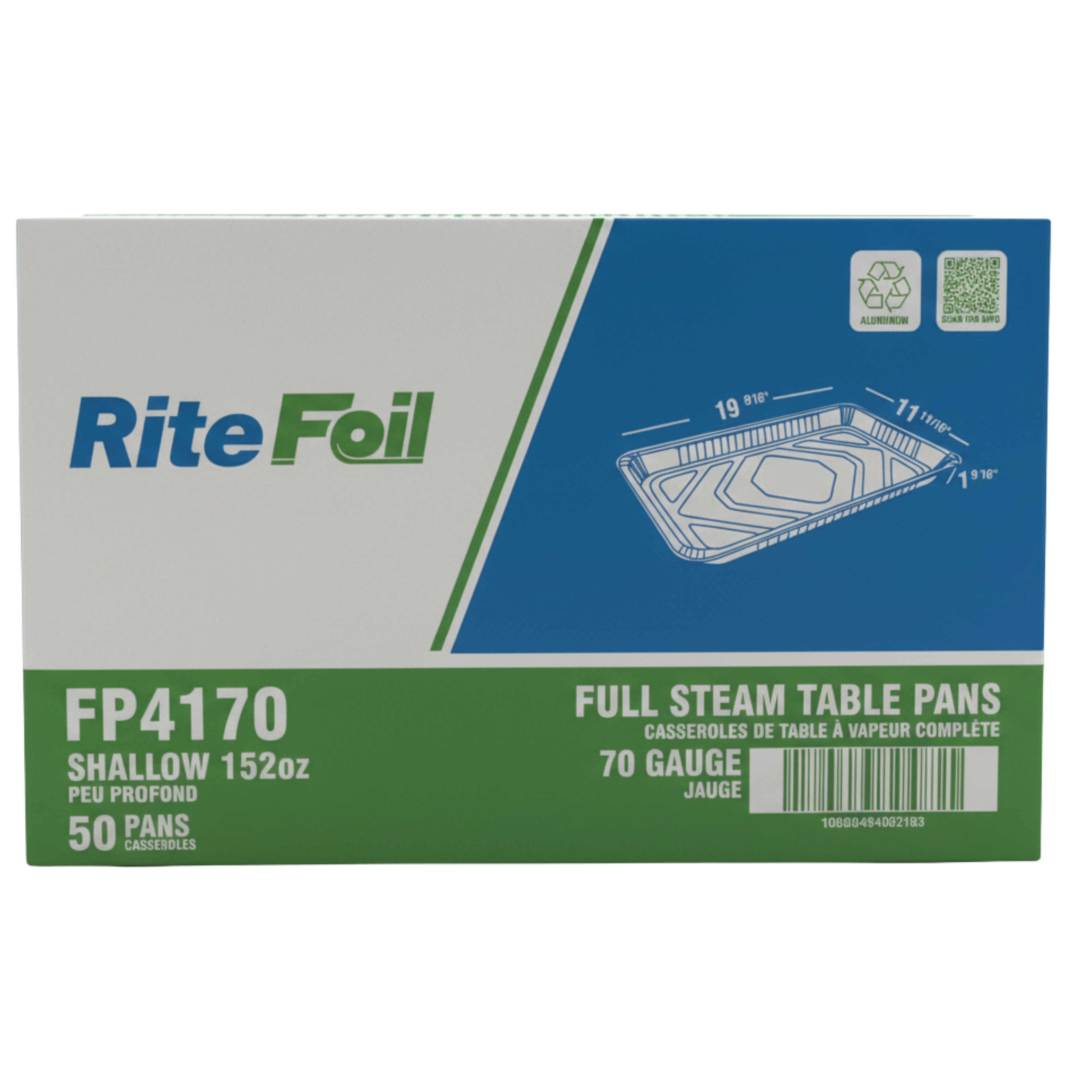 Full Size Shallow - Aluminium Steam Table Pan